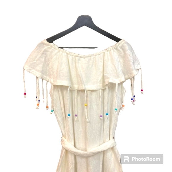 Vintage 1980's New Wave Guaze Cotton Boho Jumpsuit - Picture 1 of 12